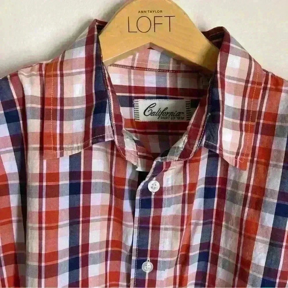 California Shirt Co. Plaid Casual Button Down Men’s Medium - Picture 3 of 3